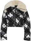 Jean Paul Gaultier Layered Shearling-collar Jacket In Black