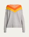 Jean Paul Gaultier Layered V-neck Wool Oversized Sweater In Multi