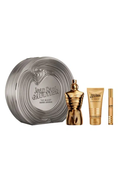 Jean Paul Gaultier Le Male Elixir Absolu 3-piece Gift Set $253 Value In Transparent