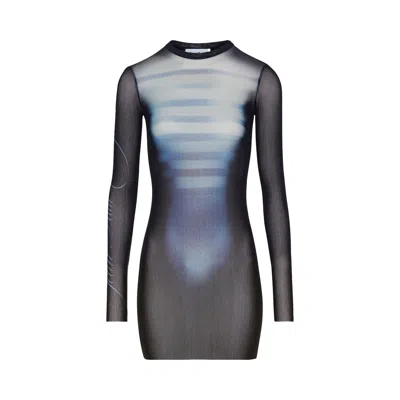 Pre-owned Jean Paul Gaultier Le Male Short Dress 'navy/light Blue/white' | Women's Size M