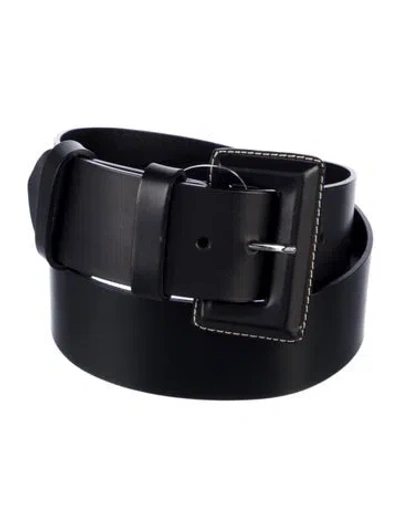 Pre-owned Jean Paul Gaultier Leather Belt In Black