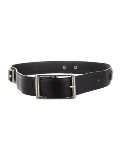 Pre-owned Jean Paul Gaultier Leather Belt In Black