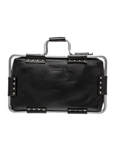Pre-owned Jean Paul Gaultier Leather Briefcase Vintage In Black