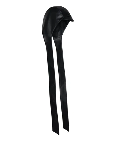 Jean Paul Gaultier Leather Hood In Black