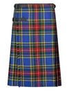 Jean Paul Gaultier Leather-strap Midi Kilt In Multi