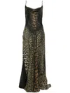 Jean Paul Gaultier Leopard-print Maxi Dress In 68606200 - Beige Brown Dark,brown Black