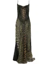 Jean Paul Gaultier Leopard-print Maxi Dress In Neutrals
