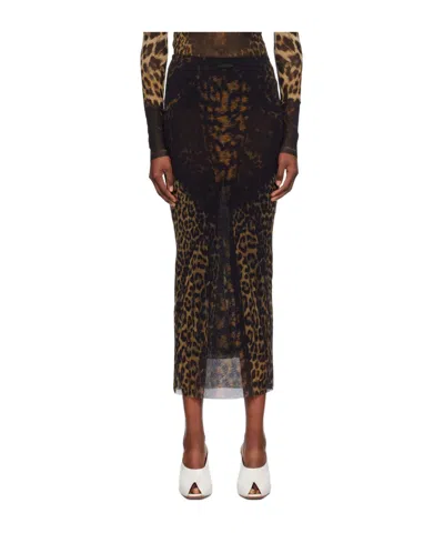 Jean Paul Gaultier Leopard Print Skirt