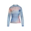 Jean Paul Gaultier Gradient Striped Long-sleeved Top In Pastel Hues In Multi