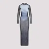 Jean Paul Gaultier Mesh Dress ''le Mâle'' In Light Blue
