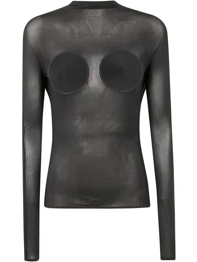 JEAN PAUL GAULTIER JEAN PAUL GAULTIER LIGHT JERSEY BACKLESS TOP WITH COVERED CUP DETAIL