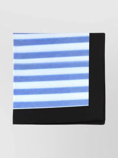 JEAN PAUL GAULTIER LIGHTWEIGHT STRIPED COTTON RECTANGULAR SCARF