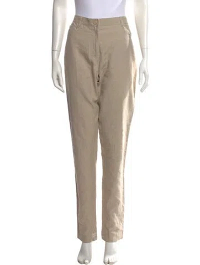 Pre-owned Jean Paul Gaultier Linen Straight Leg Pants In Grey