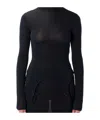 Jean Paul Gaultier Lingerie Garter High Neck Top In Black