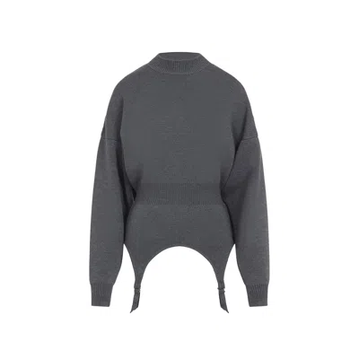 Jean Paul Gaultier Lingerie Garter Pullover In Gray