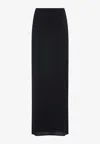 Jean Paul Gaultier Lingerie Garter Long Skirt In Blue