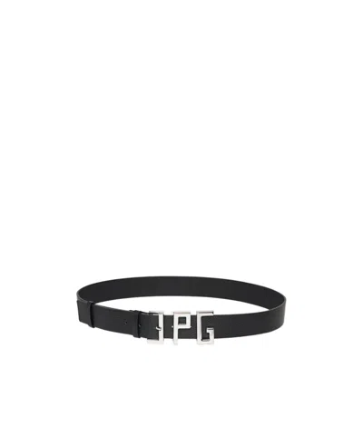 Jean Paul Gaultier Logo Belt In Black
