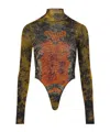 Jean Paul Gaultier Printed High Neck Long Sleeve Jumpsuit