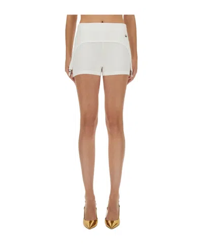 Jean Paul Gaultier Logo Detail Shorts In White