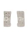 Jean Paul Gaultier Sculptural Silver Brass Earrings