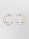 Jean Paul Gaultier Logo Engraved Hoop Earrings In Neutral