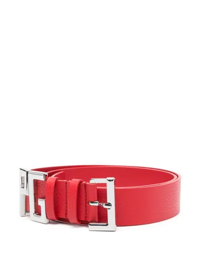 Jean Paul Gaultier Logo-lettering Belt In Red