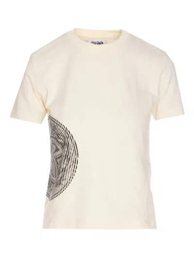 Jean Paul Gaultier Logo-print Cotton T-shirt In Neutral