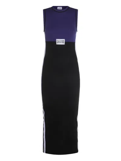 Jean Paul Gaultier Logo-print Midi Dress In Multi