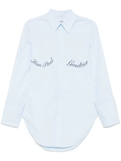 Jean Paul Gaultier Logo-print Shirt In 蓝色