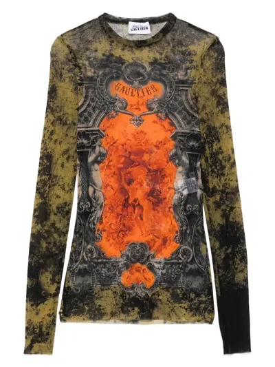JEAN PAUL GAULTIER LOGO-PRINT TOP - WOMEN'S - POLYAMIDE