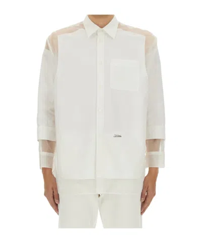 Jean Paul Gaultier Logo Printed Shirt In White
