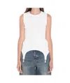 Jean Paul Gaultier Tank Top With Lingerie Garter In White