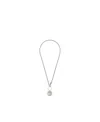 Jean Paul Gaultier Logo Round Pendant Necklace In Yellow