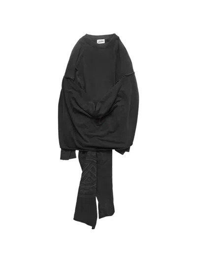 Jean Paul Gaultier Logo Sweatshirt In Black
