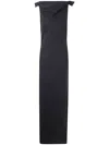Jean Paul Gaultier Long Backless Dress With Belt On The Back Clothing In Black