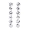 Jean Paul Gaultier Crystal-embellished Drop Earrings In White