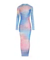 Jean Paul Gaultier Long Dress Stripe Air In Blue
