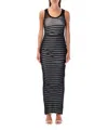 Jean Paul Gaultier Ribbed Mariner Double Layer Long Dress In Blue