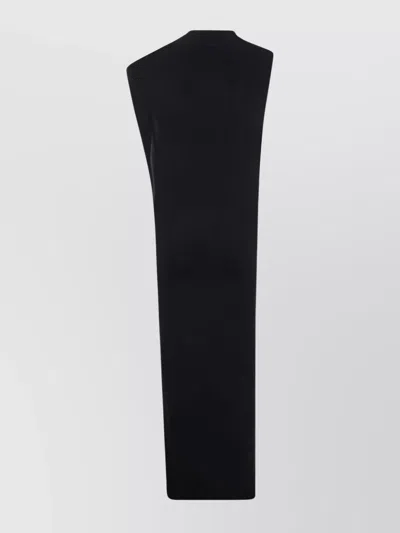 Jean Paul Gaultier Long Dress With Double Layer And Piercing In Black