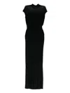 Jean Paul Gaultier Women Long Dress With Inserts In Black