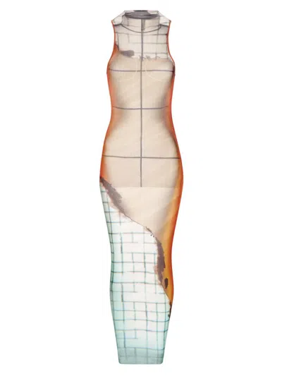JEAN PAUL GAULTIER JEAN PAUL GAULTIER LONG FIERY DRESS