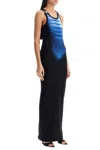 Jean Paul Gaultier Long Fitted Sleeveless Dress In Black