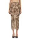 Jean Paul Gaultier Sheer Overlay Sleeveless Midi Skirt
