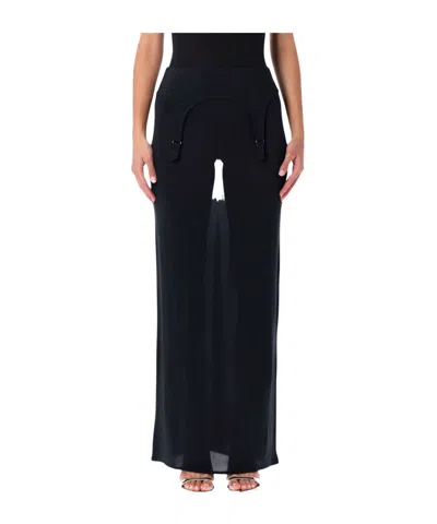 Jean Paul Gaultier Long Skirt Lingerie Garter In Black