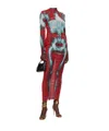 Jean Paul Gaultier Long Sleeve Dress In Red