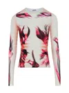 Jean Paul Gaultier Flower Body Morphing Mariniere Print Top