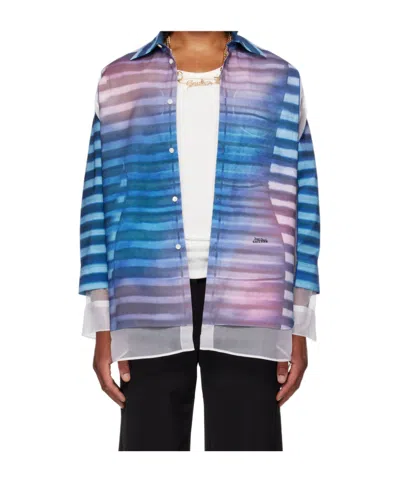 Jean Paul Gaultier Long Sleeve Shirt In Blue