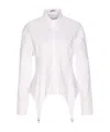Jean Paul Gaultier Collared Long Sleeve Shirt With Unique Hem In White