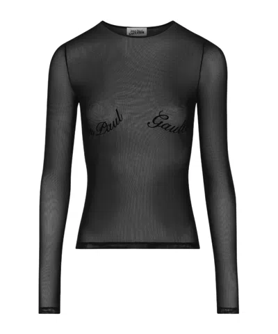 JEAN PAUL GAULTIER FLOCKED-LOGO T-SHIRT