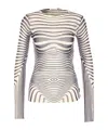 Jean Paul Gaultier Women Re-edition Morphing Stripes Long Sleeves Top In Multi